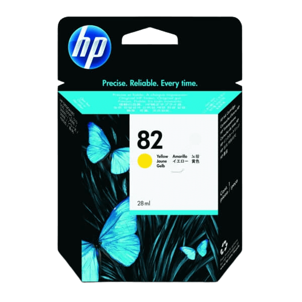 HP Original 82 CH568A gul bläckpatron | Innehåll: 28 ml.
