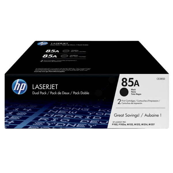 HP Original 85A CE285AD twin pack svart toner | Innehåll: 3200 sidor