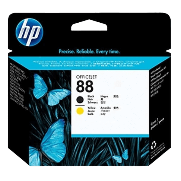 HP Original 88 C9381A Svart / gul skrivhuvud | Innehåll: 90000 sidor