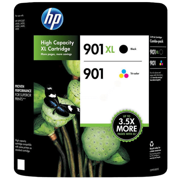 HP Original 901 SD519AE XL CMYK rabattpaket | Innehåll: 700 sidor