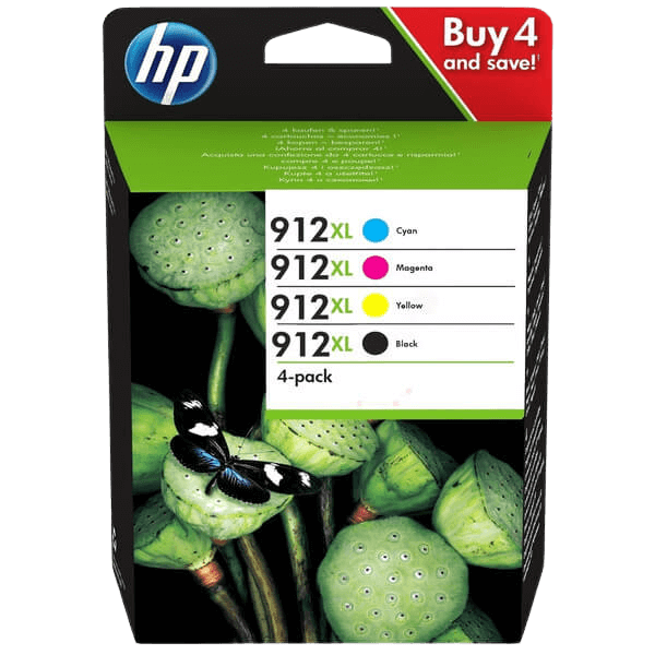 HP Original 912XL 3YP34AE CMYK rabattpaket | Innehåll: 3300 sidor