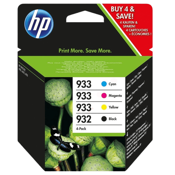 HP Original 932 + 933 6ZC71AE CMYK rabattpaket | Innehåll: 1390 sidor