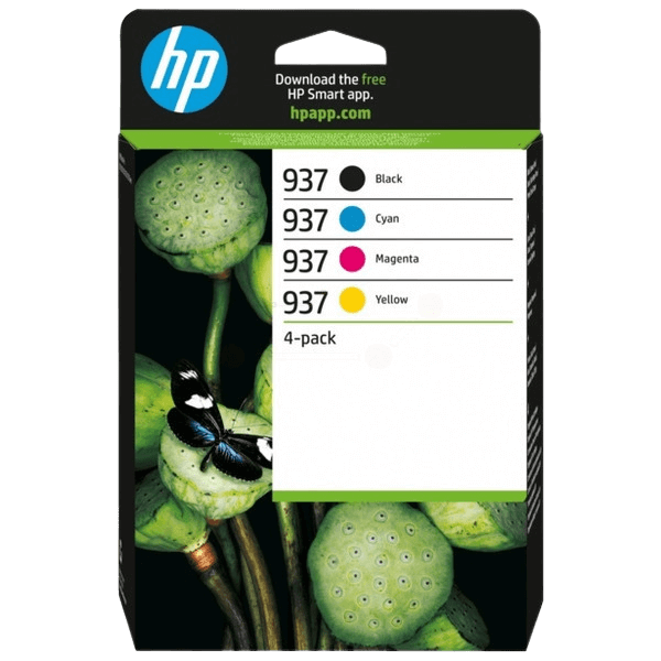HP Original 937 6C400NE CMYK rabattpaket | Innehåll: 1450 + 3x800 sidor