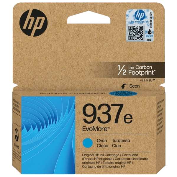 HP Original 937E 4S6W6NE XL cyan bläckpatron | Innehåll: 1650 sidor