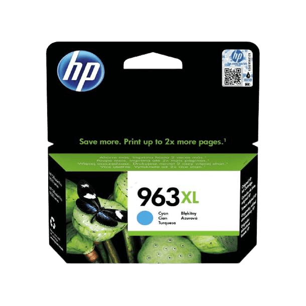 HP Original 963XL 3JA27AE cyan bläckpatron | Innehåll: 1600 sidor