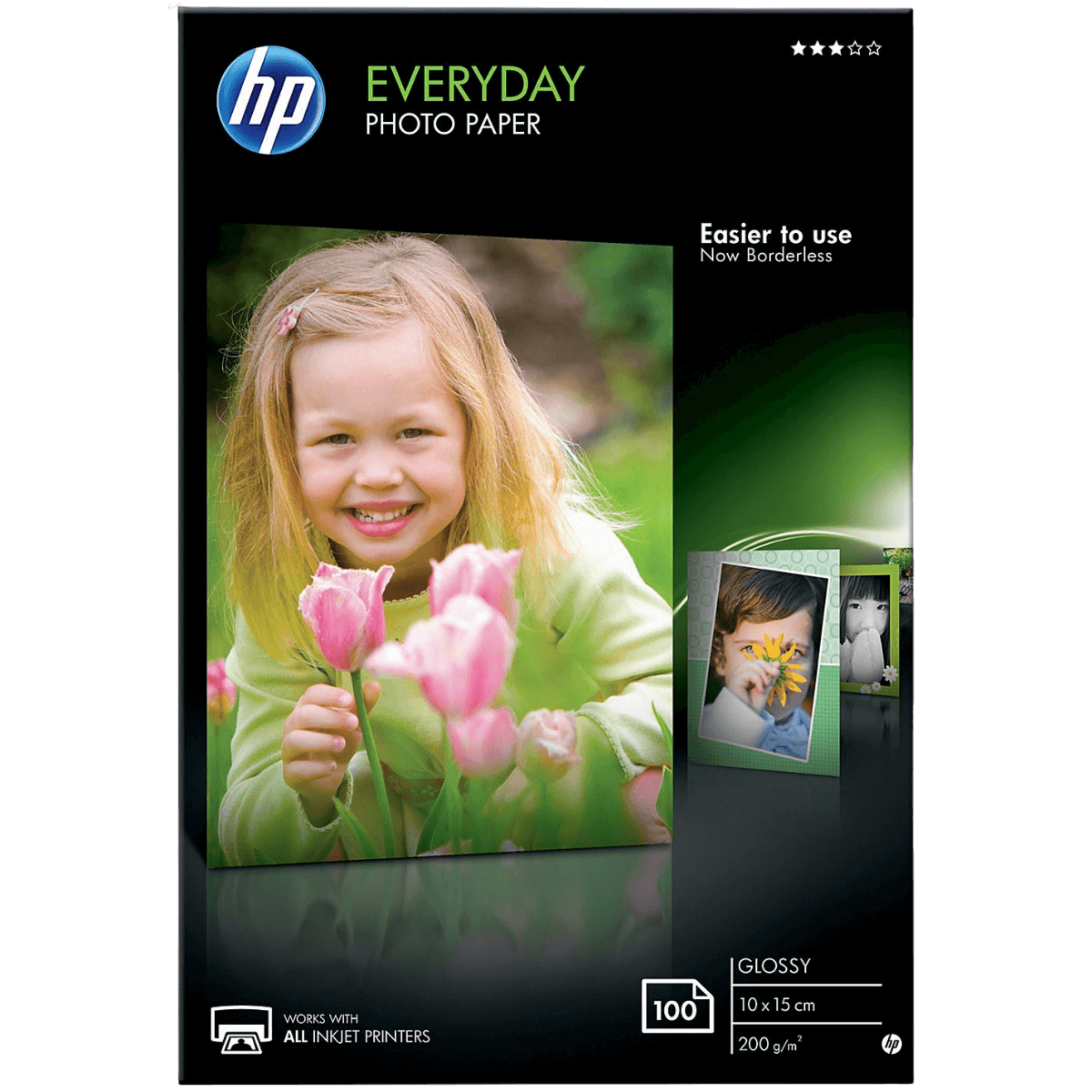 HP Everyday glansigt fotopapper 10x15 cm, 200 g, 100 ark (CR757A)