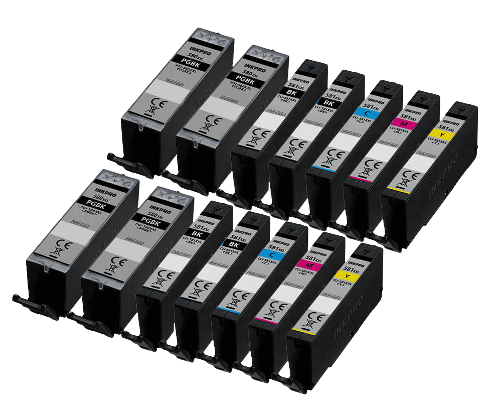 PixoJet Canon PGI-580 XXL rabattpaket - 14 st.