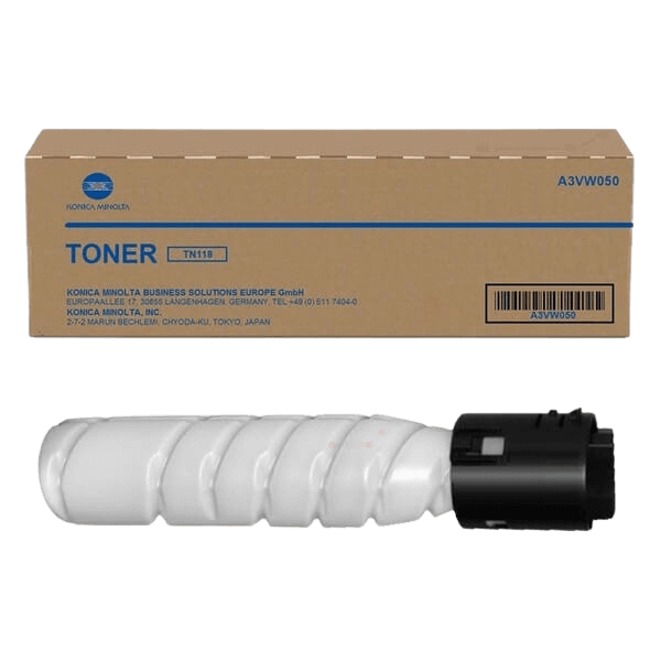 Konica Minolta Original TN118 A3VW050 XL twin pack svart toner | Innehåll: 24000 sidor