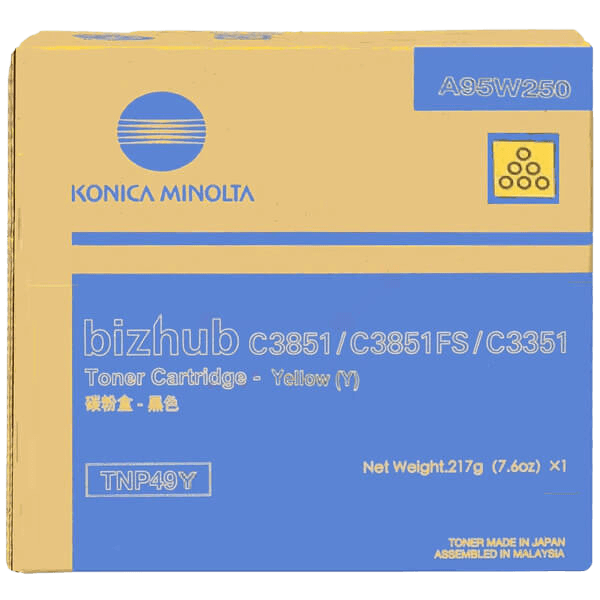 Konica Minolta Original TNP-49 A95W250 gul toner | Innehåll: 12000 sidor