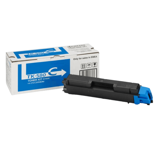 Kyocera Original TK-580C 1T02KTCNL0 cyan toner | Innehåll: 2800 sidor