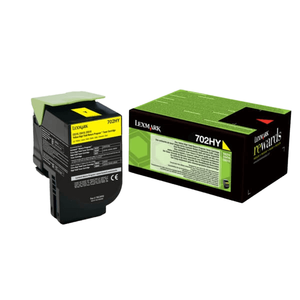Lexmark Original 702HY 70C2HY0 XL gul toner | Innehåll: 3000 sidor