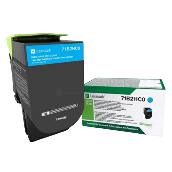 Lexmark Original 71B2HC0 XL cyan toner | Innehåll: 3500 sidor