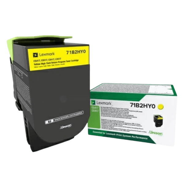 Lexmark Original 71B2HY0 XL gul toner | Innehåll: 3500 sidor