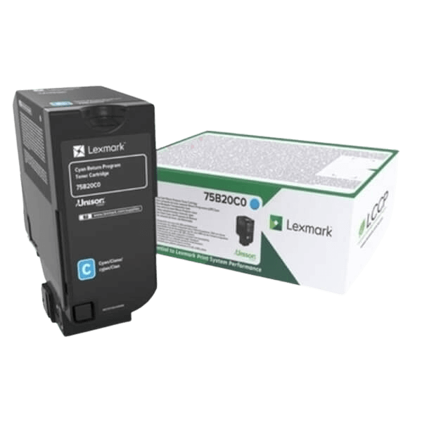 Lexmark Original 75B20C0 cyan toner | Innehåll: 10000 sidor