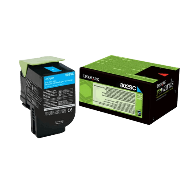 Lexmark Original 802SC 80C2SC0 XL cyan toner | Innehåll: 2000 sidor