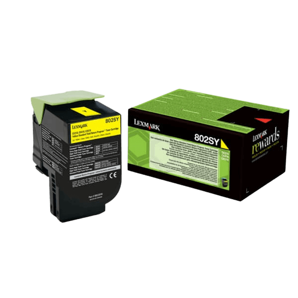 Lexmark Original 802SY 80C2SY0 XL gul toner | Innehåll: 2000 sidor