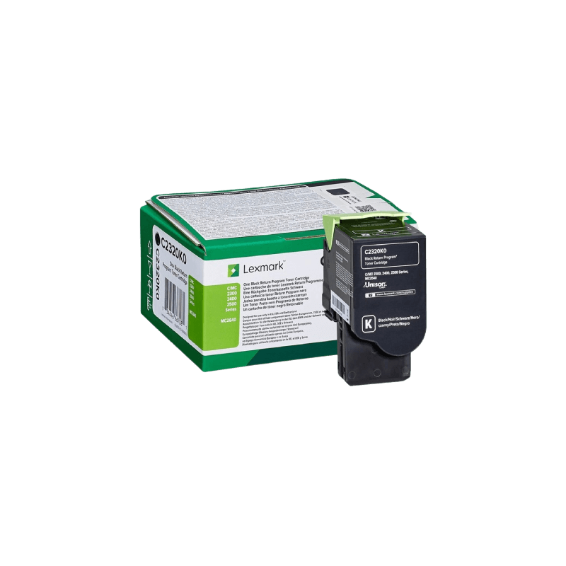 Lexmark Original C2320K0 svart toner | Innehåll: 1000 sidor