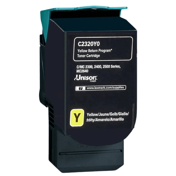 Lexmark Original C2320Y0 gul toner | Innehåll: 1000 sidor