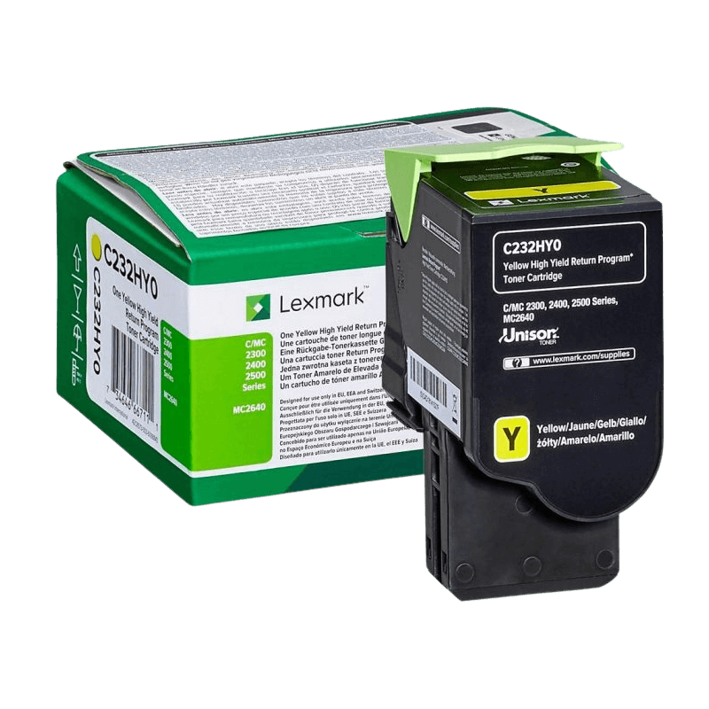 Lexmark Original C232HY0 XL gul toner | Innehåll: 2300 sidor