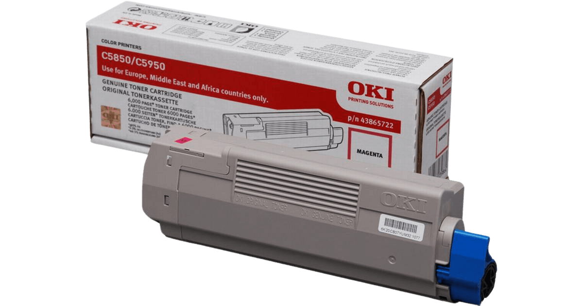 OKI Original 43865722 magenta toner | Innehåll: 6000 sidor