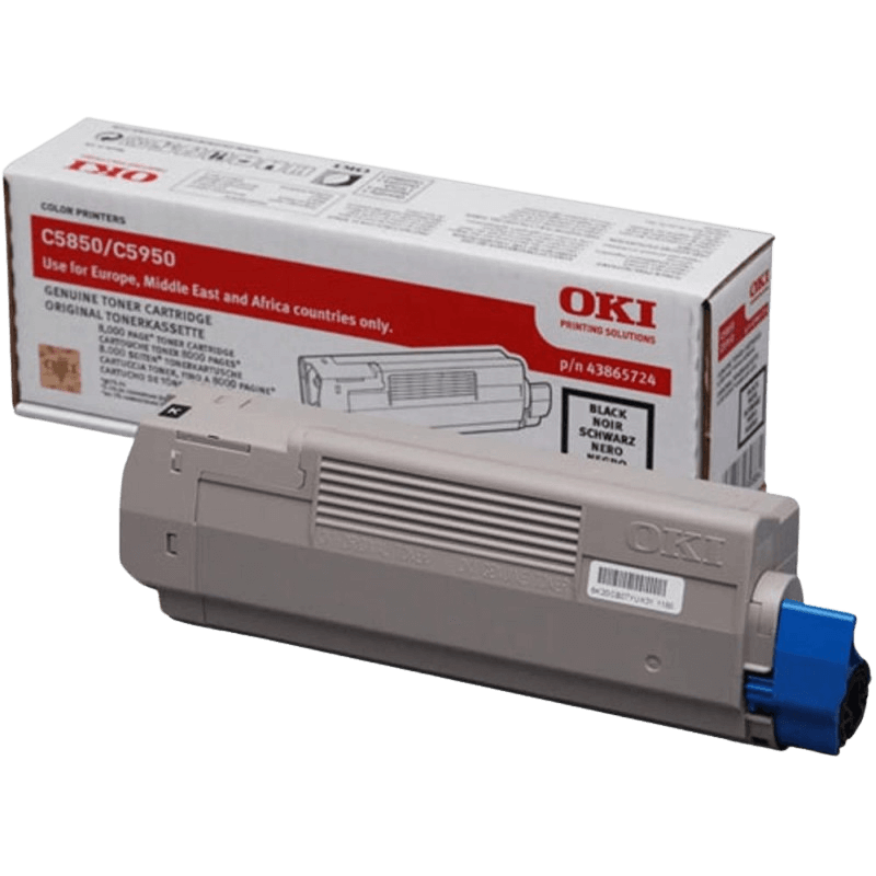 OKI Original 43865724 svart toner | Innehåll: 8000 sidor