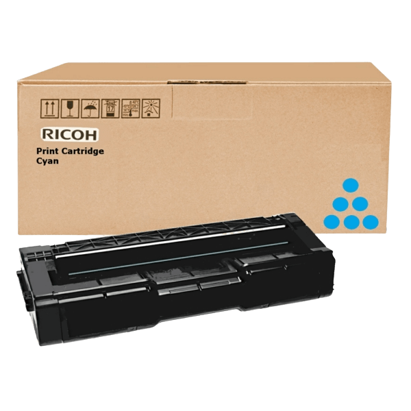 Ricoh Original TYPE SPC 310 HE 406480 / 407637 XL cyan toner | Innehåll: 6000 sidor