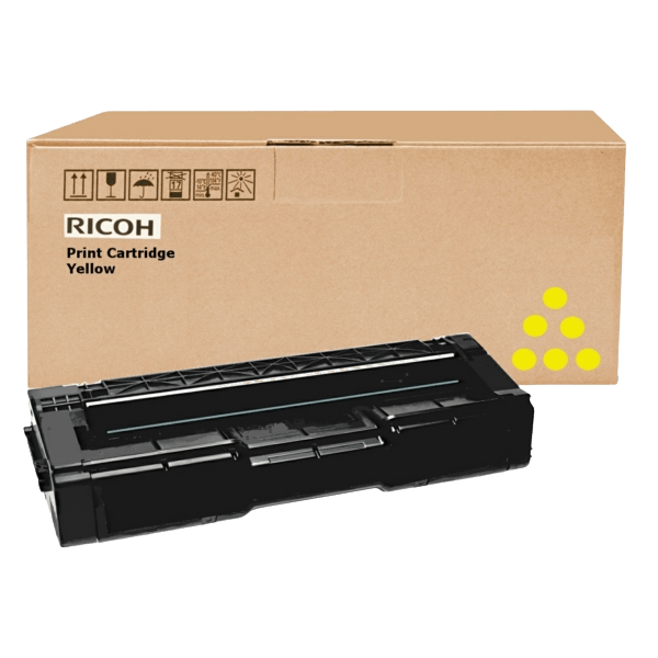 Ricoh Original TYPE SPC 310 HE 406482 / 407635 XL gul toner | Innehåll: 6000 sidor