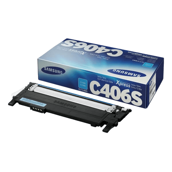 Samsung Original CLT-C406S ST984A cyan toner | Innehåll: 1000 sidor