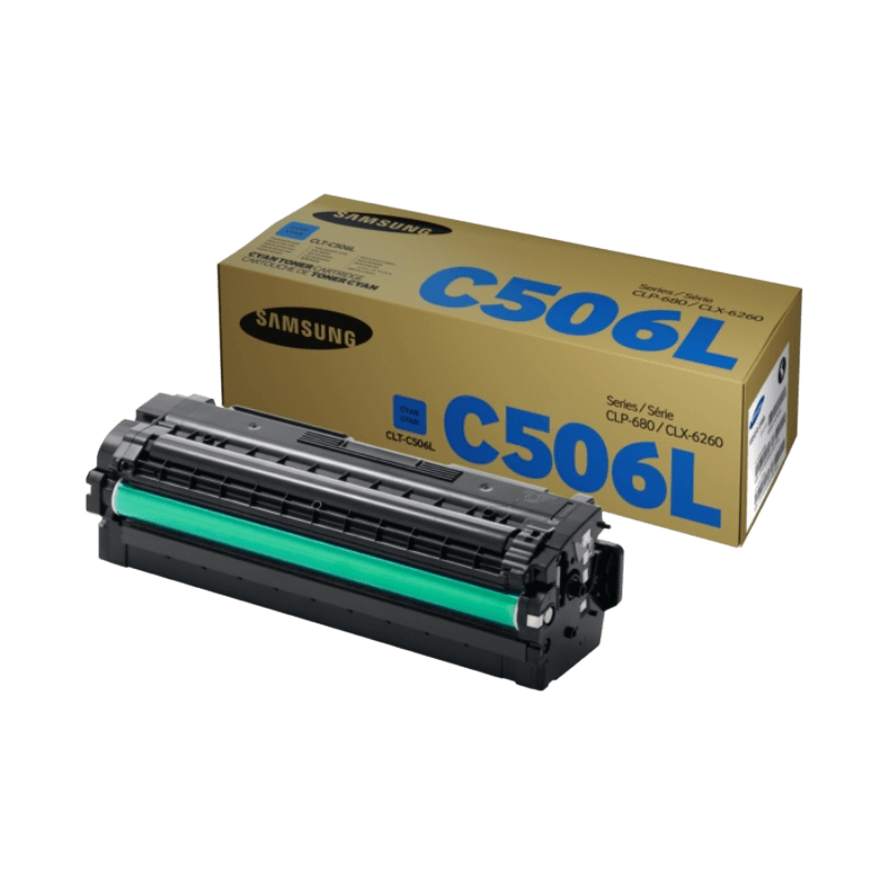 Samsung Original CLT-C506L SU038A XL cyan toner | Innehåll: 3500 sidor
